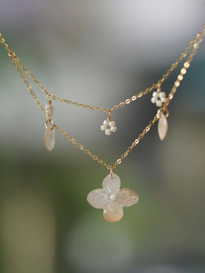 Moonlit Hydrangea Necklace