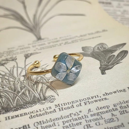 Pressed Wishes Ring — Sky