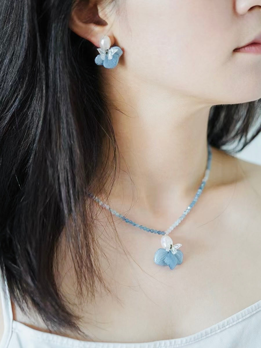 Butterfly's Love Letter - Blue Earrings