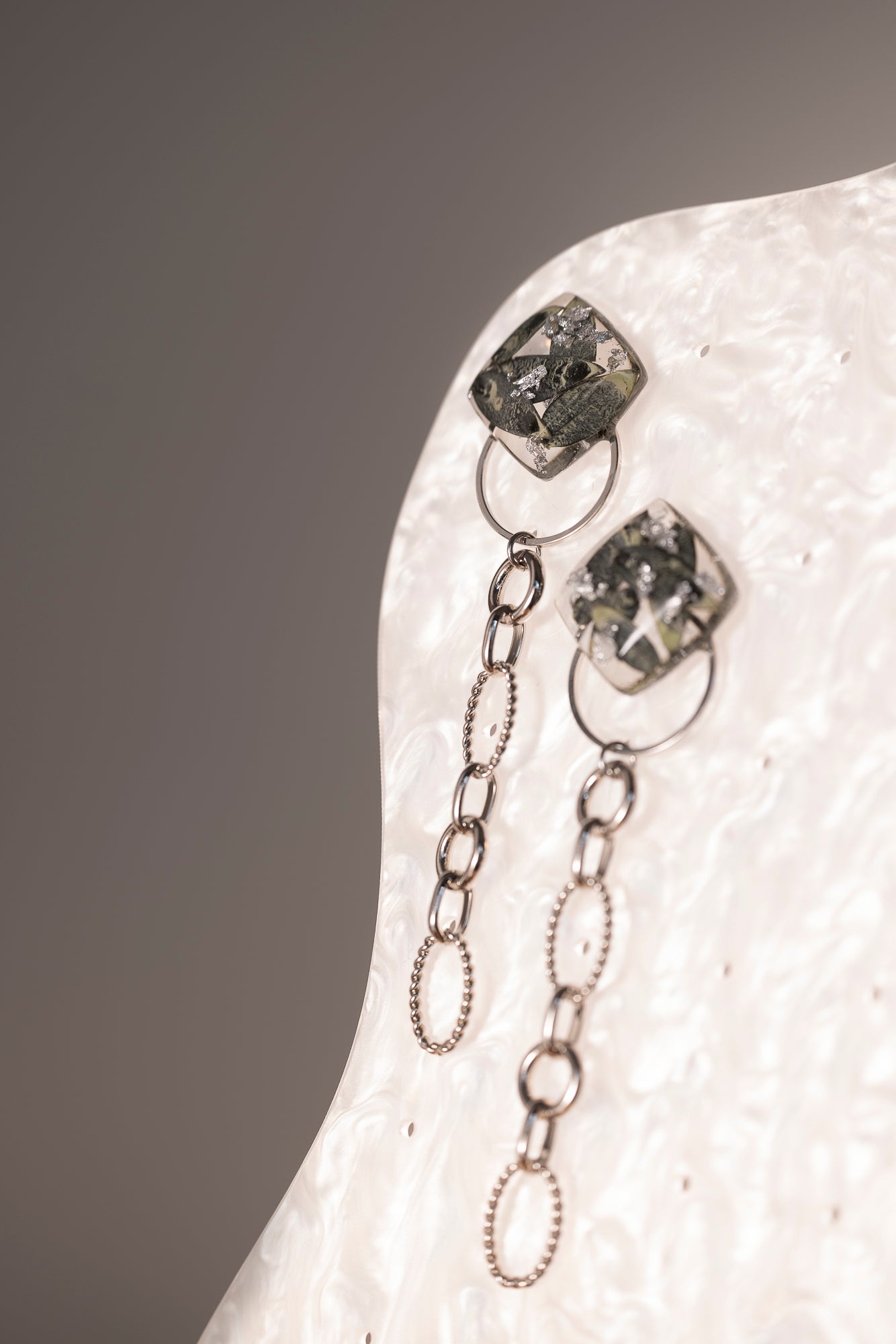 Silverleaf Chain Earrings