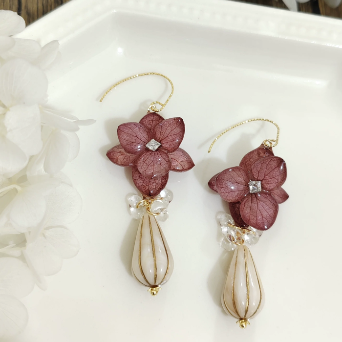 Blush Petal Drop Earrings
