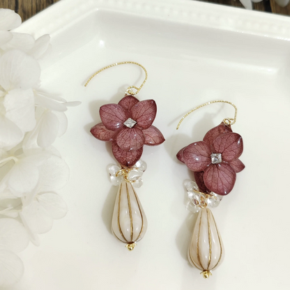 Blush Petal Drop Earrings