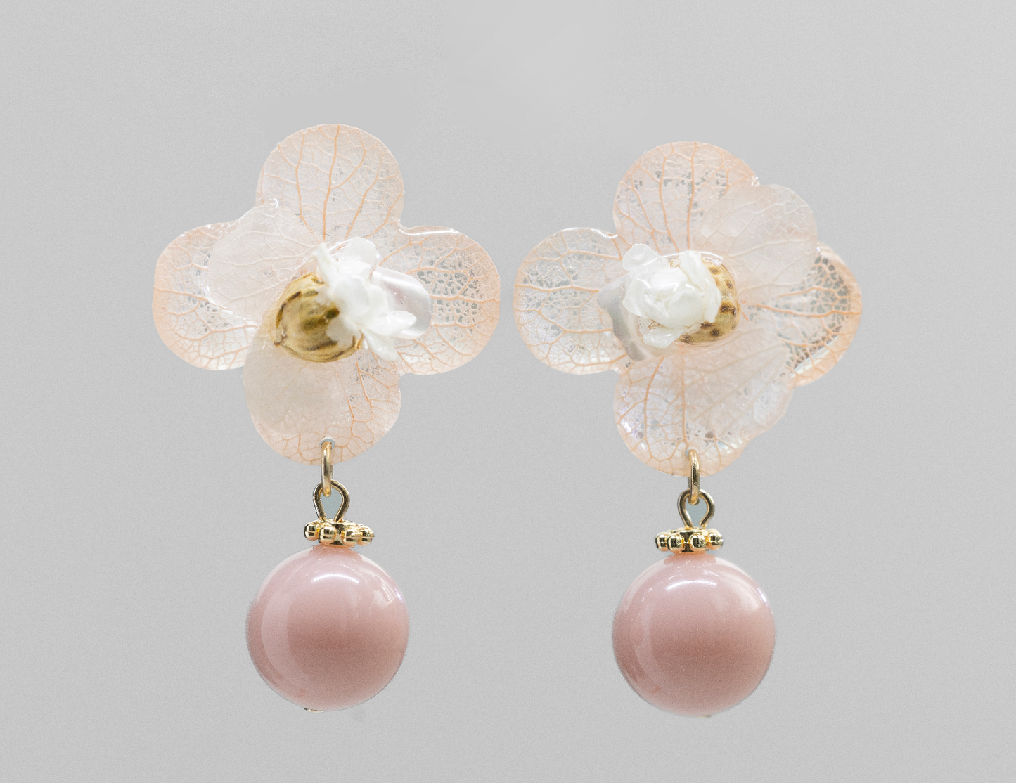 Blush Petal Drop Earrings