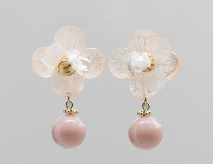 Blush Petal Drop Earrings