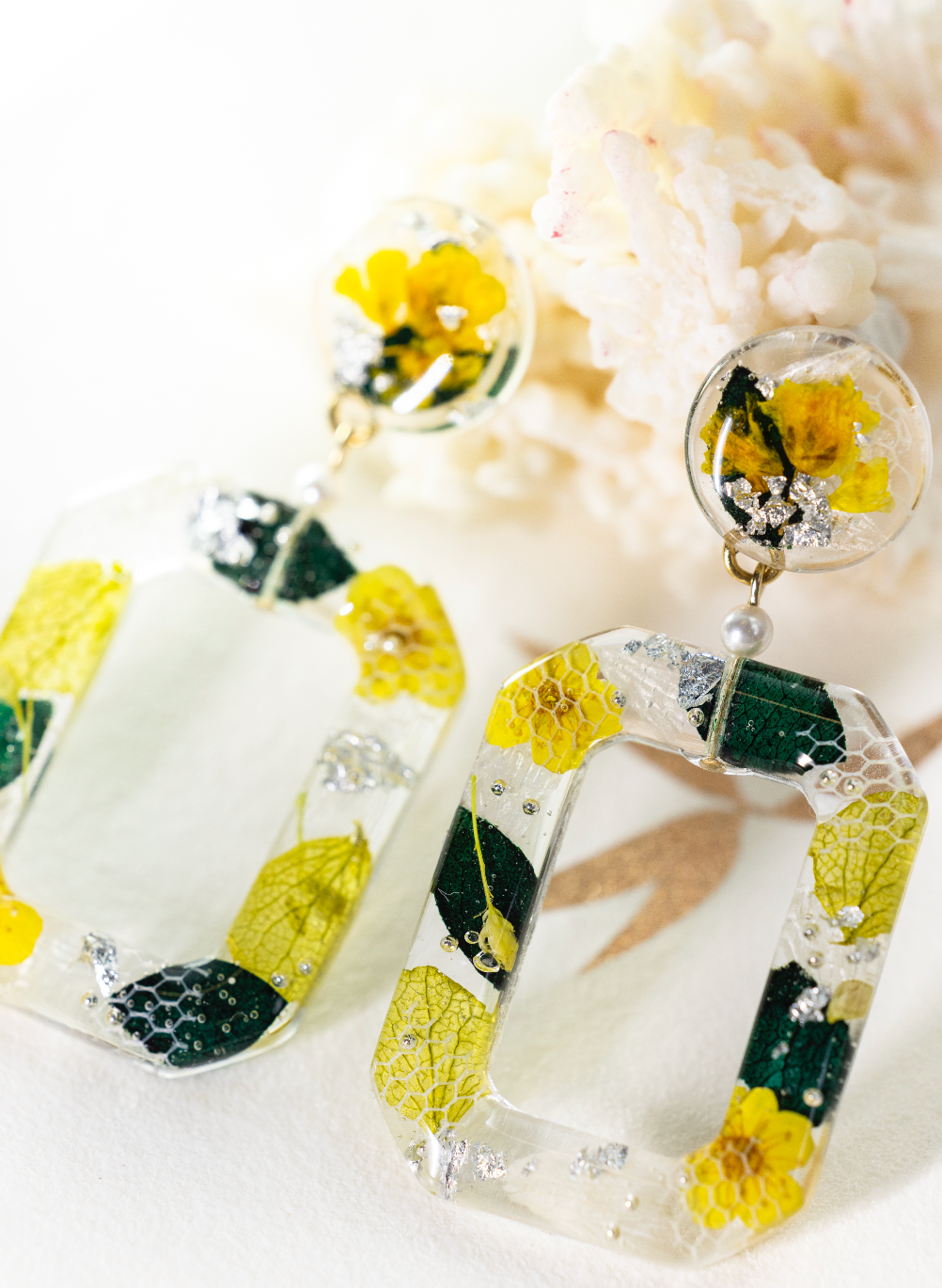Azure Bloom Hoop Earrings
