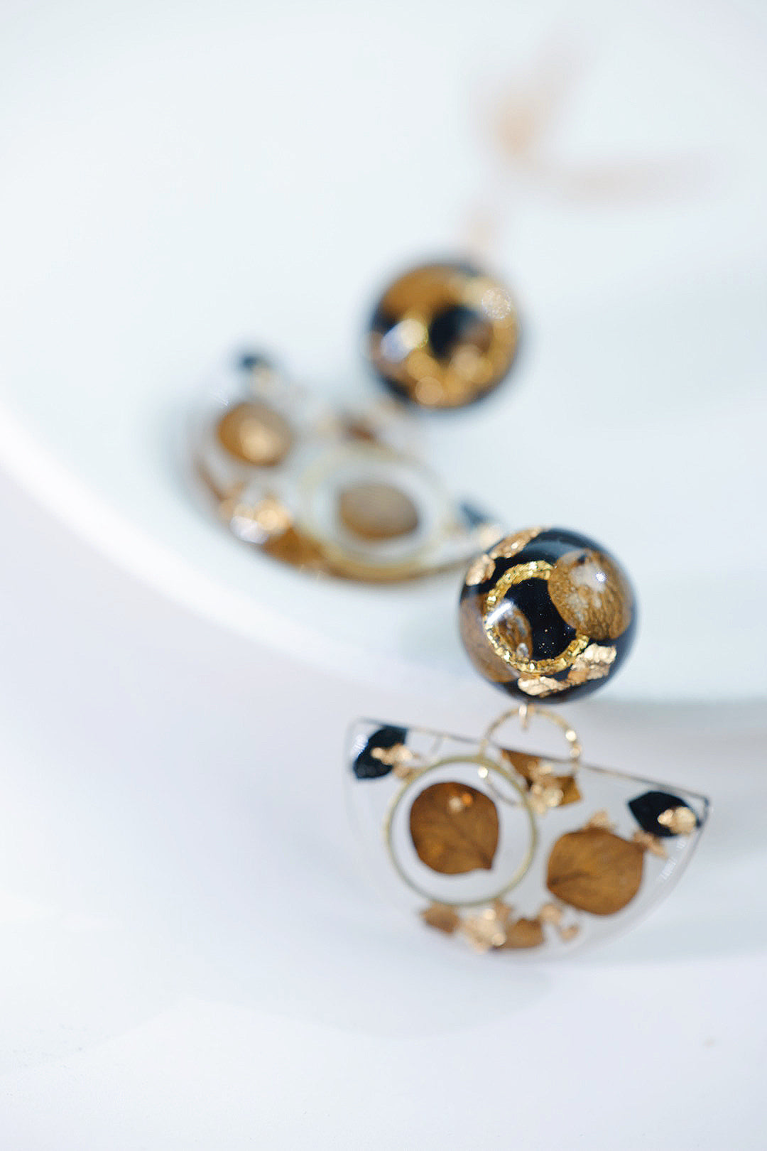 Midnight Petal Earrings