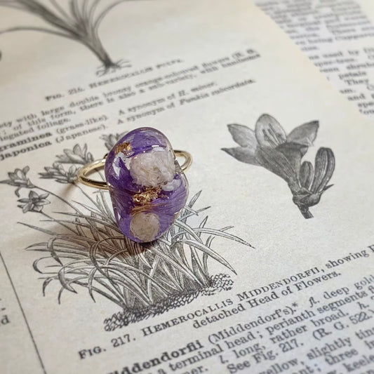 Pressed Wishes Ring — Violet