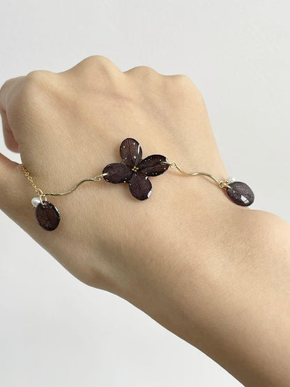 Hydrangea Whisper Bracelet — Midnight