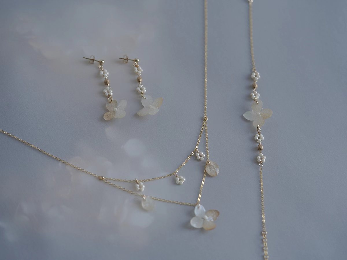 Moonlit Hydrangea Necklace