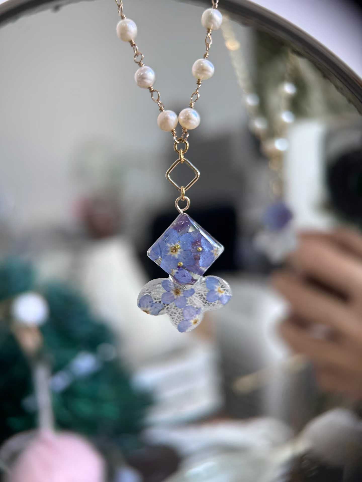 Blue Goldfish Necklace