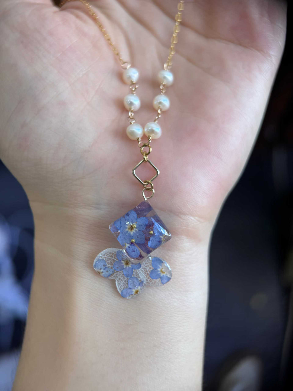 Blue Goldfish Necklace