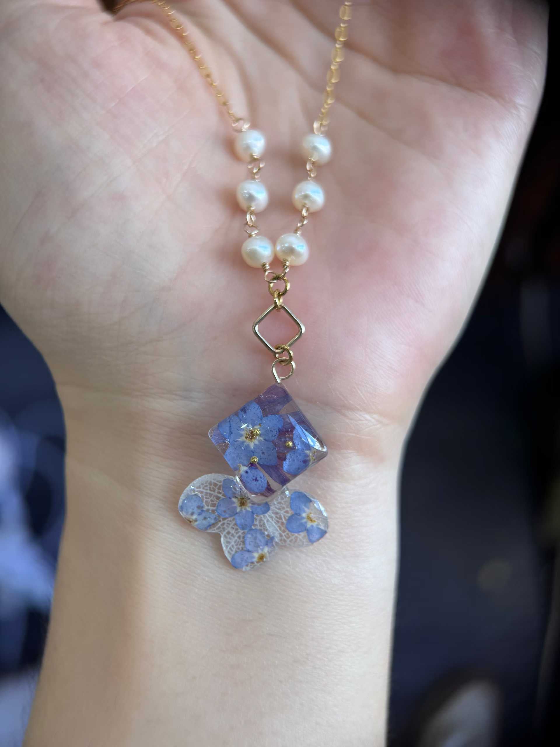 Blue Goldfish Necklace