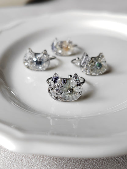 Cat Ear Ring — Silver