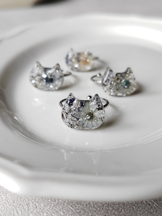 Cat Ear Ring — Silver