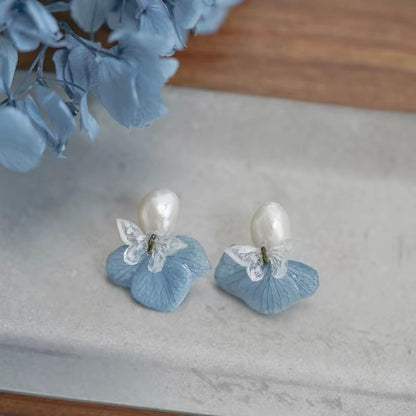 Butterfly's Love Letter - Blue Earrings