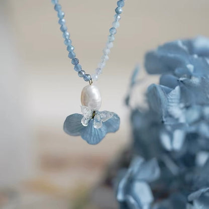 Butterfly's Love Letter - Blue Necklace