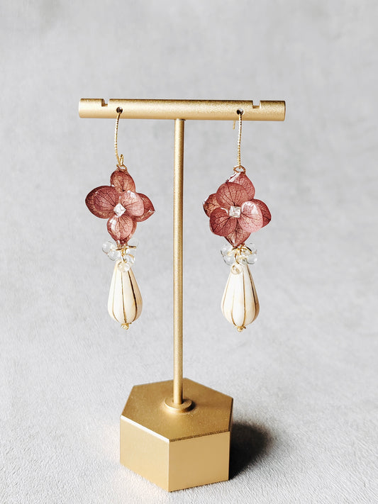 Blush Petal Drop Earrings